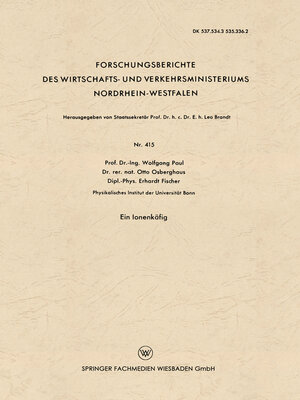 cover image of Ein Ionenkäfig